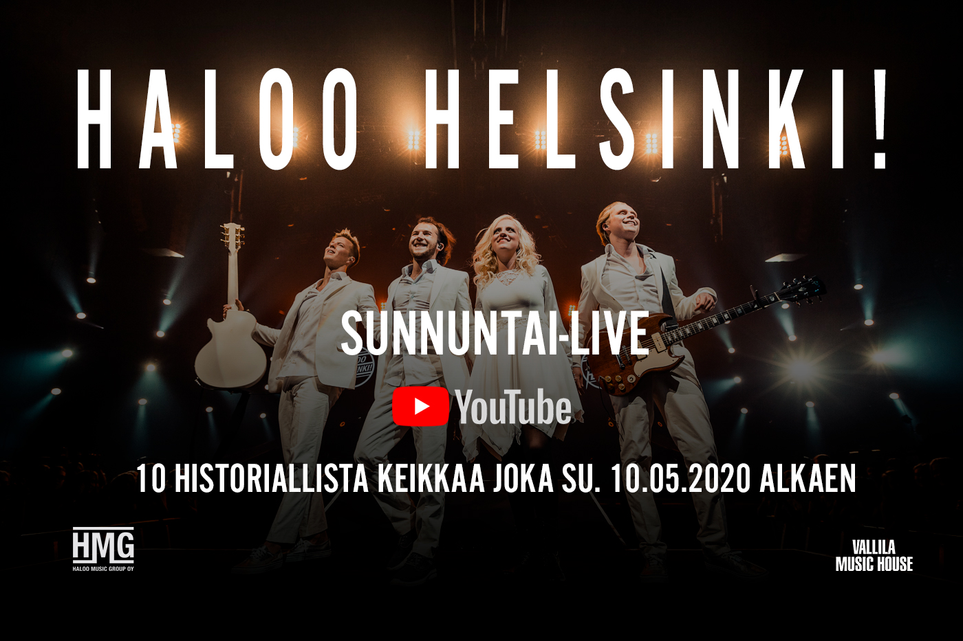 HALOO HELSINKI! JULKAISEE 10 HISTORIALLISTA KEIKKAA YOUTUBESSA SU.   ALKAEN! - Vallila Music House
